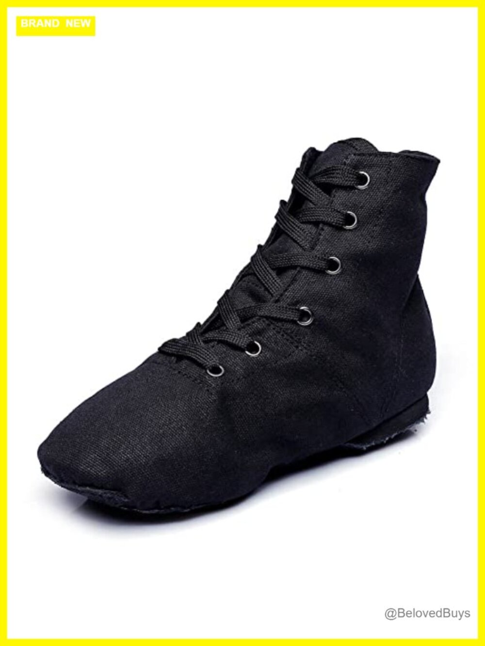 Womens Jazz Dance Boots Lace Up High Top Character Shoes Split Sole Ankle Boots